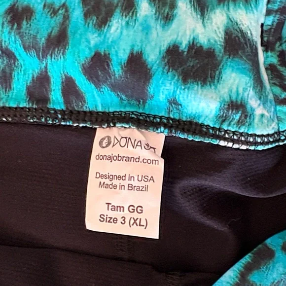 NWT Dona Jo turquoise Animal Print tennis / pickleball / golf skirt XL - Picture 3 of 6